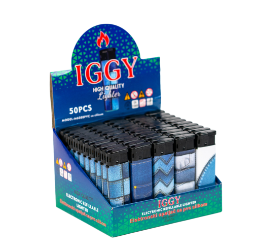 IGGY electronic refillable lighter pvc jeans